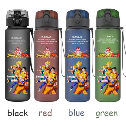 560ML Dragon Ball Water Cup Children Portable Plastic Goku Vegeta Bulma Cartoon Outdoor Large Capacity Sport Water Bottle Gift