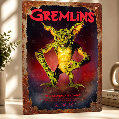 Gremlins Aluminum Posters Customized Metal Tin Sign Vintage Premium Dramatic Screen Scene Wall Art For Film Fans And Theaters