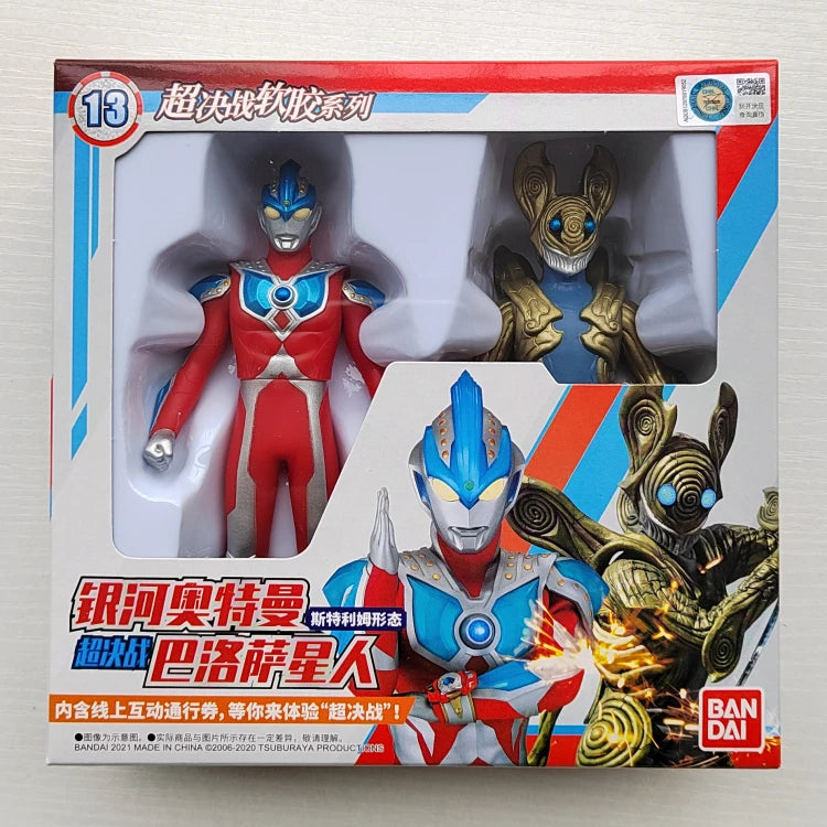 Bandai Original Ultraman TrigaTiga Galaxy Dynasel Vin Super Showdown Monster Golbadada Set Box Soft Plastic Doll Children's Gift