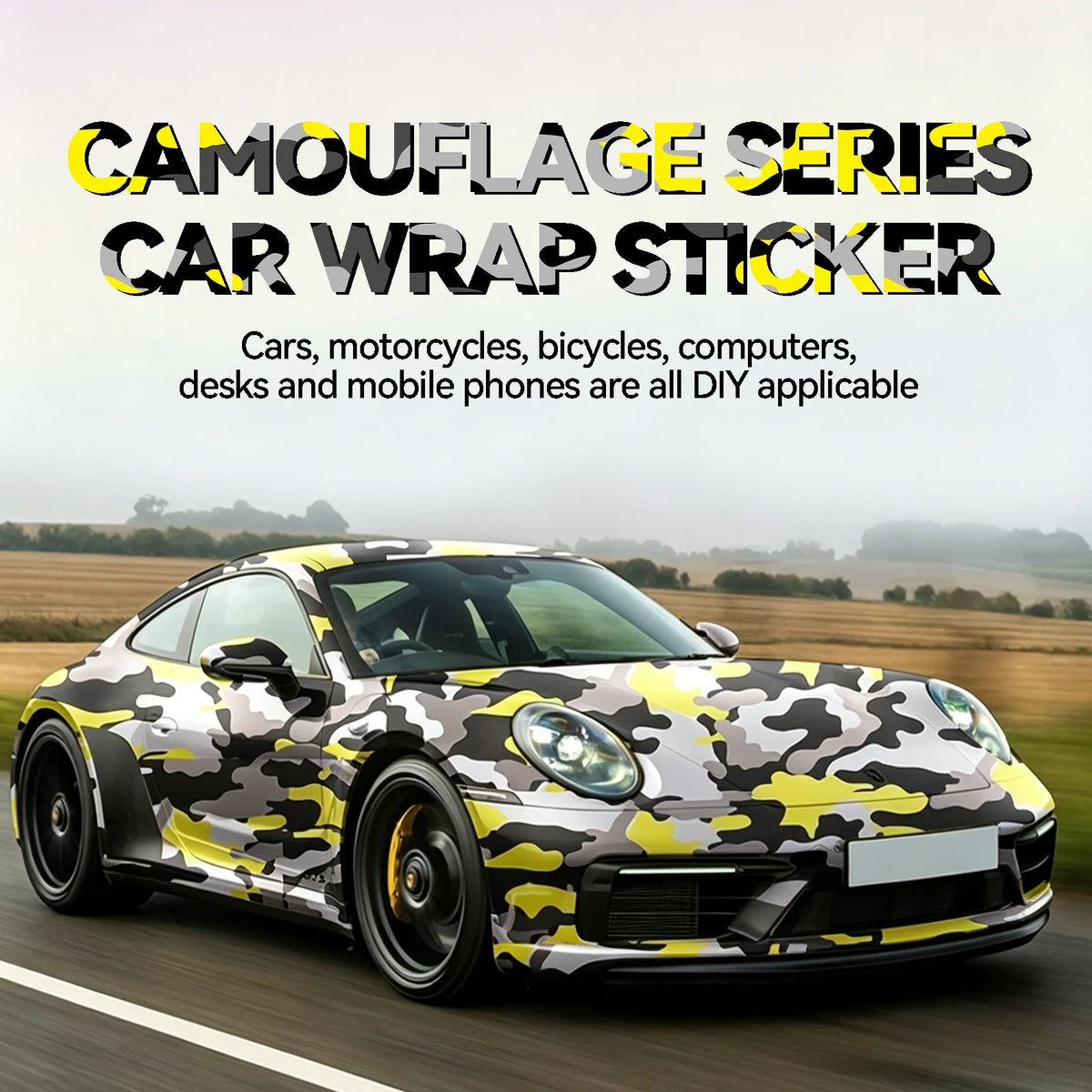 Digital Camouflage Vinyl Wrap Self Adhesive Car Sticker Film for Auto Motorcycle Bicycle Computer Laptop Decoration
