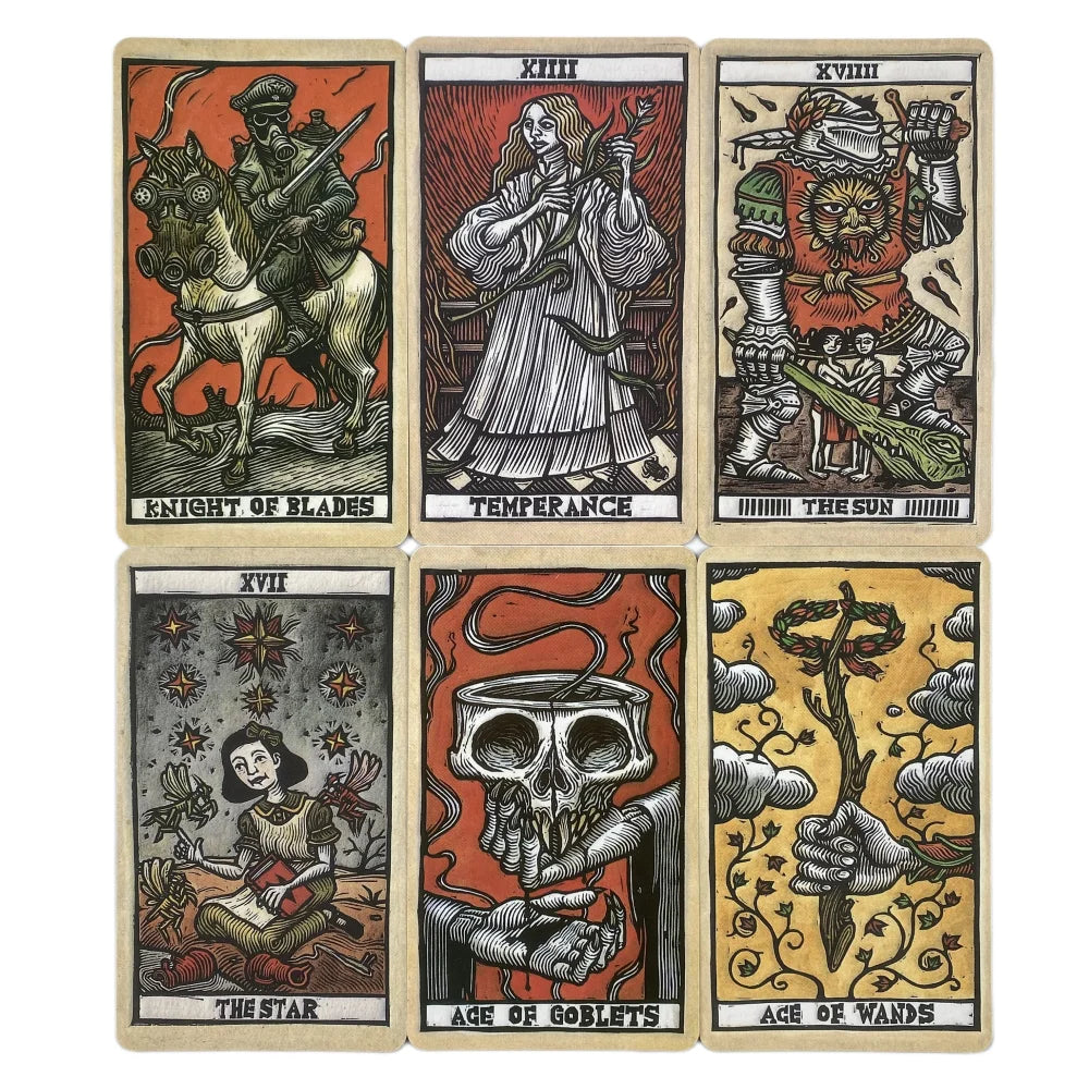 Tarot del A Tarot Deck and Guidebook Inspired by the World of Guillermo del Toro Novelty Book Beginners Card Game Deck Toy