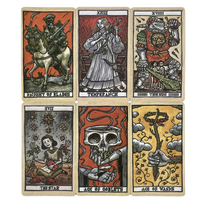 Tarot del A Tarot Deck and Guidebook Inspired by the World of Guillermo del Toro Novelty Book Beginners Card Game Deck Toy