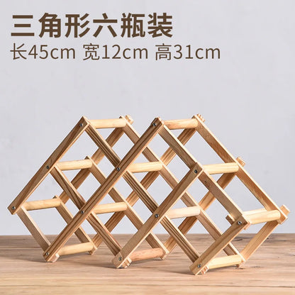 Stackable Wine Storage Shelves 3, 5, 6, 10 Bottles Wooden Wine Shelves Home Bar Utensils Wine Cabinets Bar Tools