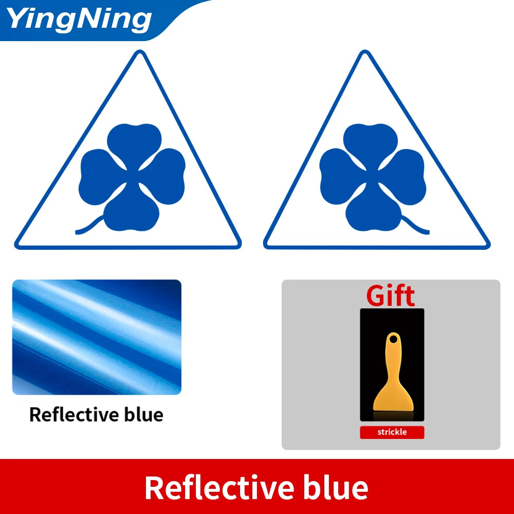 2PCS Car Sticker Body Fender Four Leaf Clover Reflective Decal Vinyl for Alfa Romeo 159 147 156 166 Giulietta Giulia Mito Spider