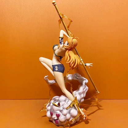 One Piece Anime Figures Nami Figure Zeus Action Figurine Sexy PVC Gk Statue Collectible Model Decoration Ornament Toy Gift