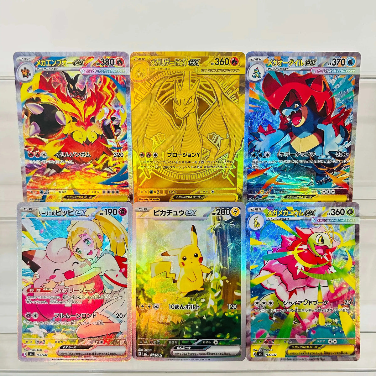 Mega Charizard Y ex766/742 Japanese Version DIY Holographic Texture Card Collectible Grade Premium Anime Collection Card