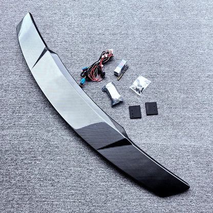 Universal Intelligent Electric Lift Spoiler Led Light Trunk Wing Lip ABS Carbon Fiber Car Modification For Hatchback & Sedan
