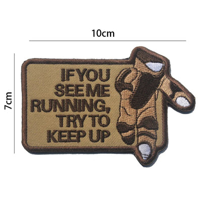 Outdoor Bag Accessories EOD English Pattern Embroidery + Reflective PVC Armband Morale Backpack Hook and Loop Patch