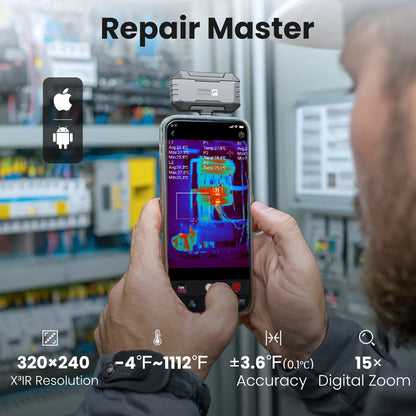 (for iPhone&Android) P1 Android Thermal Camera for iPhone 320*240 X³IR Resolution 600℃ 25Hz HVAC House Inspection Camera