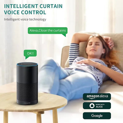 Tuya Zigbee Mini Smart Curtain Motor Electric Curtain Automatic System Rail Rod Support Alexa Alice Google Assistant Smartlife