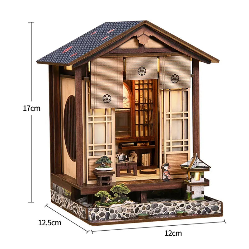 Magical DIY Book Nook Kits Miniature Doll House With LED Light 3D Puzzles Building Wooden Bookshelf Bookend Toy For Adults Gifts