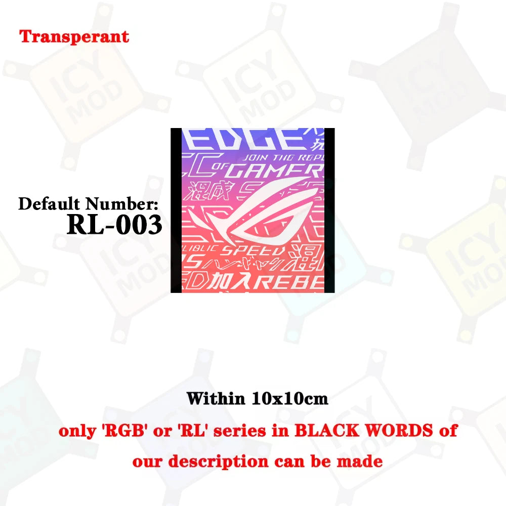Infinity RGB Panel Infinite 3D PC Case Lighting Plate Custom Chassis Decoration GPU Backplate DIY Gamers Transperant AURA MOD