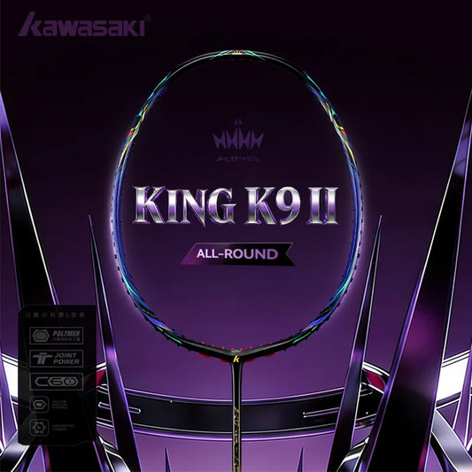 Kawasaki KING K9 4U Badminton Racket Professional T-Join Power All-around Speed&Attack Kawasaki Badminton Racket