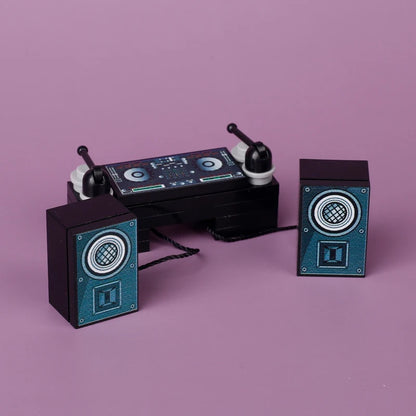 MOC City Music Building Blocks Street View House Recorder DJ Station Jukebox Accessories DIY Bricks Friends Assemble Toys Gifts