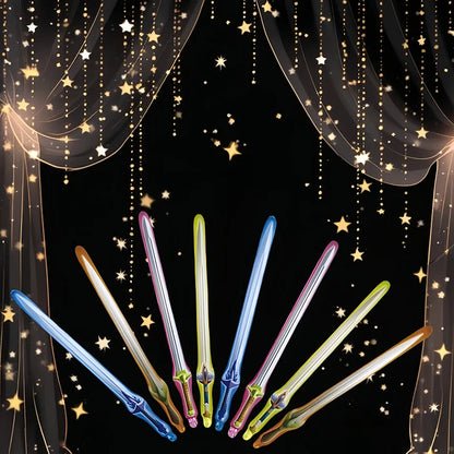 8pcs Children's Inflatable Sword Foil Balloons Hand-Held Striking Sticks Boys Girls Birthday Party Toys Performance Props Gift