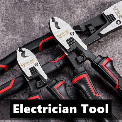 Multifunctional 6/8/10 inch Cable Cutter Electrician Professional Wire Cable Cutter Stripper Pliers Hand Tool Cable Scissors