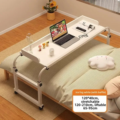 Bed Small Table 120*40cm Wholesale Bedroom Lazy Cross Bed Table Liftable Student Study Table Removable Study Desk