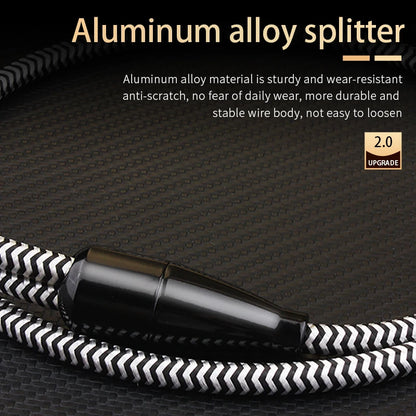 HIFI 3.5 mm to 2Rca Audio Cable 7N OCC Silver Plated RCA Cable AUX RCA Jack 3.5 Y Splitter Cable For Phone Computer to Amplifier