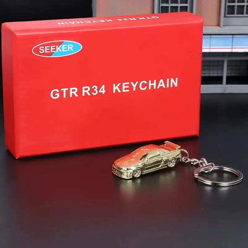 Seeker 1/87 GTR R34 Key Chain Diecast Model Car