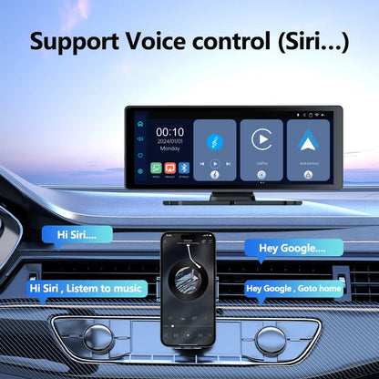 10.26'' Universal Portable Wireless Carplay Screen for Car with Android Auto Touchscreen Car Stereo System
