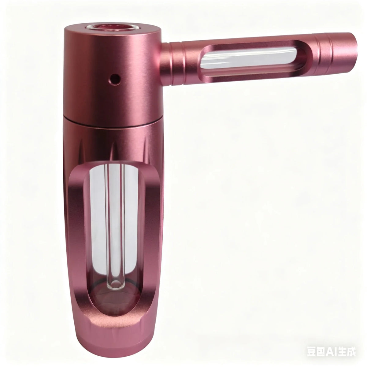 6″ Metal Aluminum Glass Bubbler Water Pipe Mini Smoking Bottle Portable Hookah Shisha Tube Filter (Ship within 24 hours)