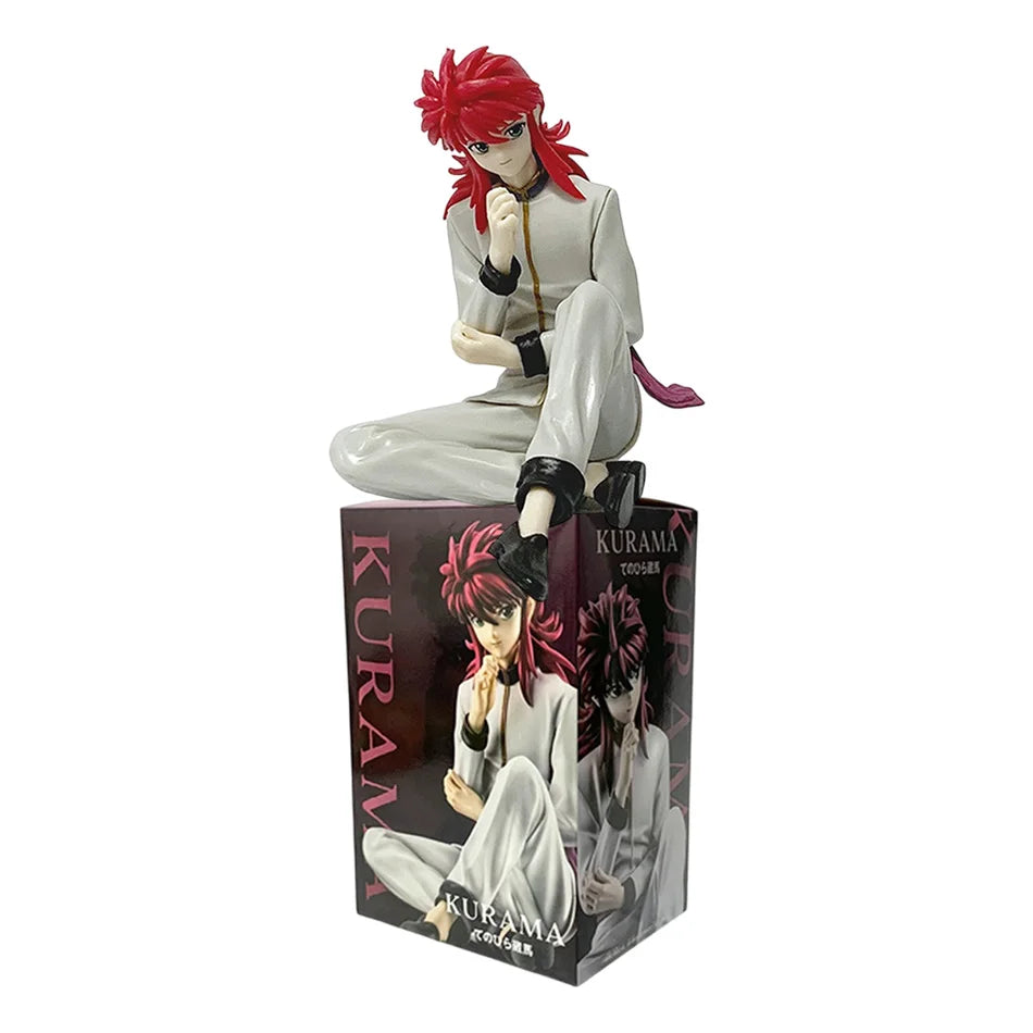 9cm YuYu Hakusho Urameshi Yuusuke Kurama Sitting posture Anime Figure Toys PVC Model Collector Doll Birthday Gift