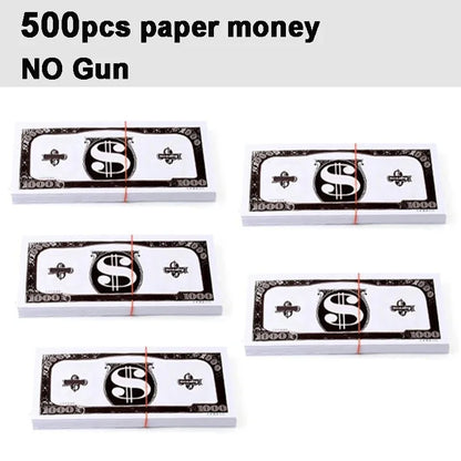 Shoot Money Gun Toy Funny Party Game Banknote Shoot Pistol Paper Money Wedding Birthday Decoration Shooter Throwing Toys Kids