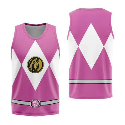 Bandai Periphery Power Rangers Gym Tank Top Anime Cosplay Costume Adult Kids Athleisure Vest Summer Quick-dry Soft Lightweight