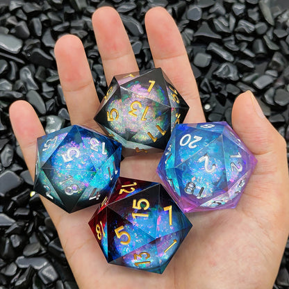 35mm Large Single Polyhedral Resin Quicksand Dice Entertaining Board Game Toys