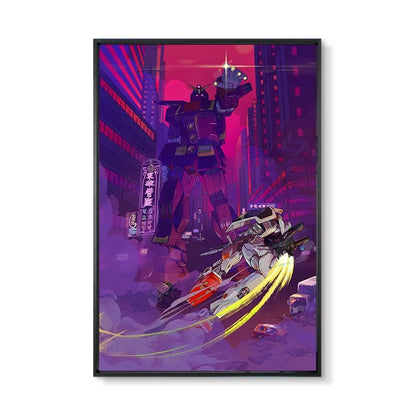 Gundam UC 0079 Frameless Canvas Print  Amuro RX-78 Poster Merchandise - Decorative Wall Art for Bedroom and Headboard