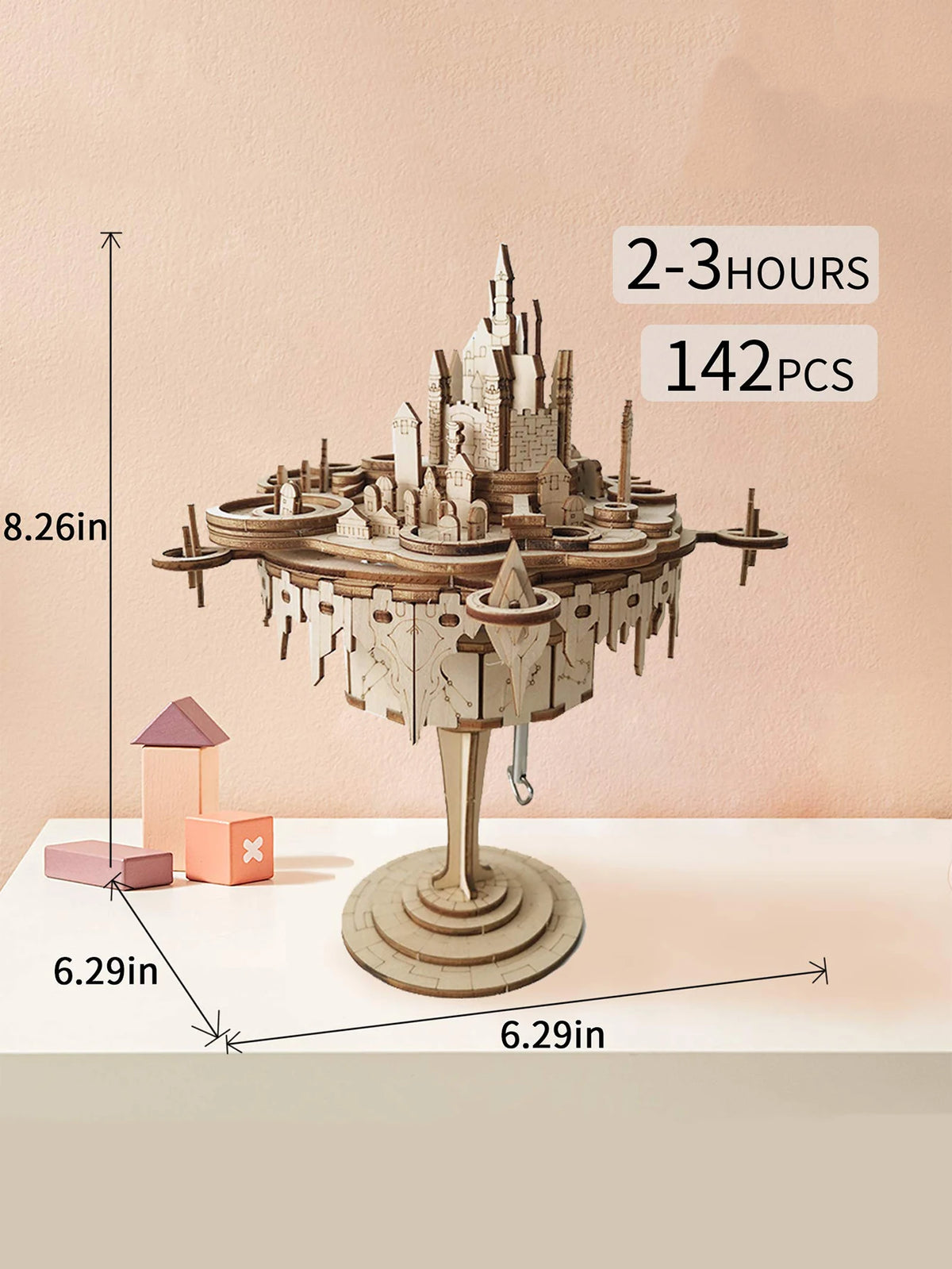 3D Wooden Puzzles Music Box Kits You are My Sunshine Castle Building Model DIY Crafts Birthday Gift for Girls or Women Age 14+