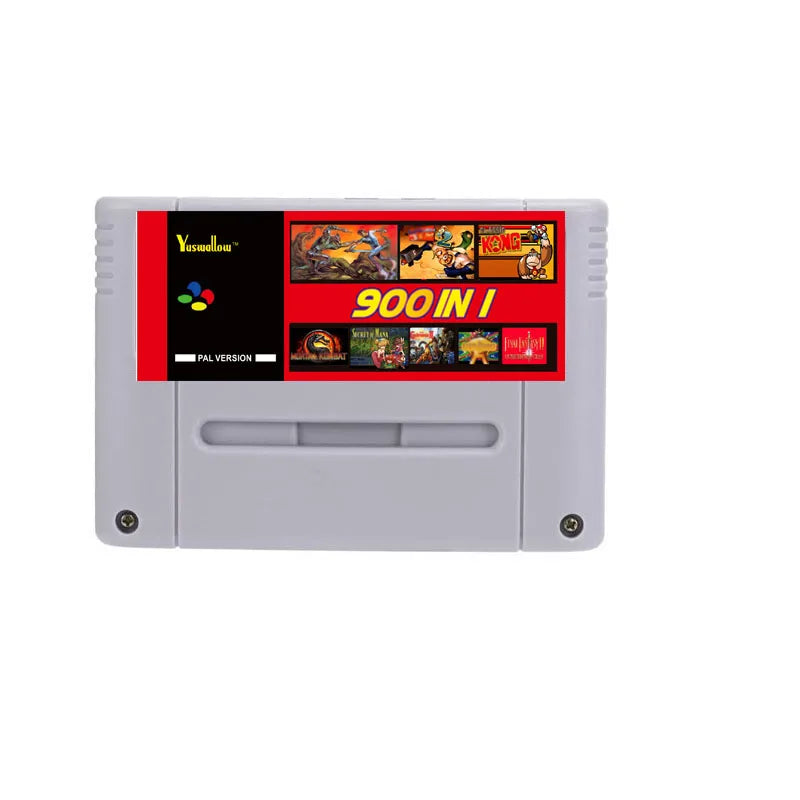 SUMMER FLASH SNES 900 in 1 Pro Game Cartrige for SNES NTSC Edition 16 Bit Video Game Console Cartridge