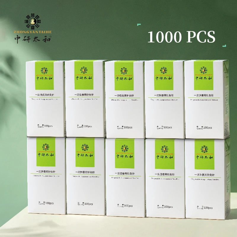 1000pieces Acupuncture Needle Chinese Professional Dry Needling Sharp Individual Guide Tube Beauty Massage Needle Therapy CE