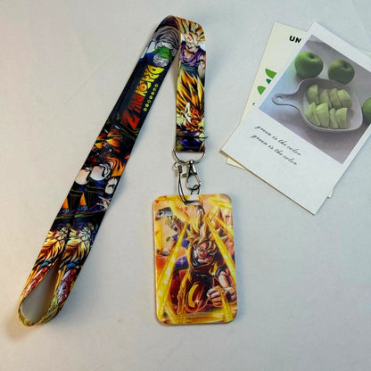Dragon Ball Credential Holder Japanese Anime Lanyards for Key Neck Strap For Card Badge Gym Keychain Keyring Accessories Gifts