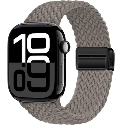 Braided Band For Apple Watch Strap 44mm 40mm 45mm 46mm 49mm 41mm 38 Magnetic Nylon Bracelet iWatch series se 7 6 8 9 10 Ultra 2