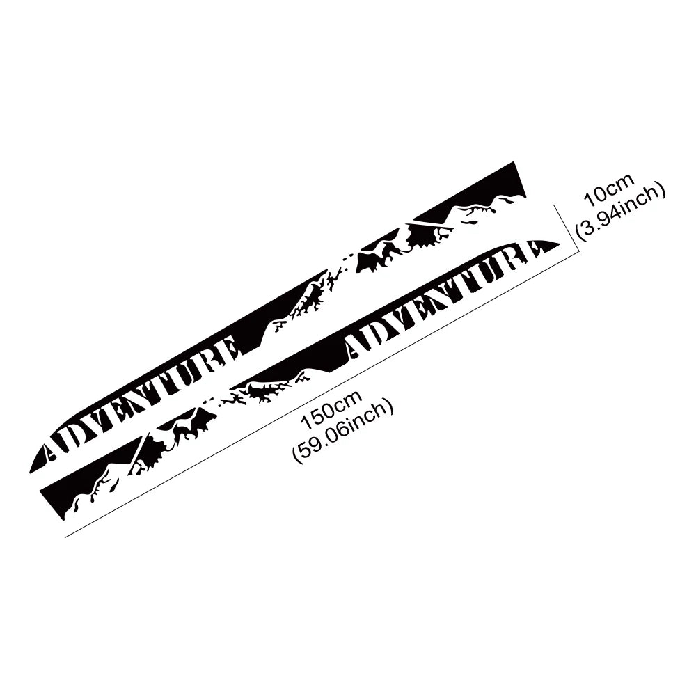 2PCS Car Door Stickers Waterproof PVC Camper Van Side Motorhome Graphics Vinyl Film Decal Auto Tuning Decoration Accessories