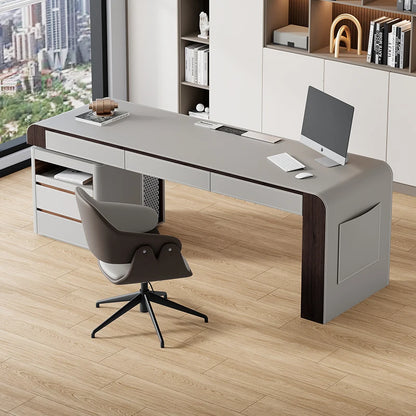 Design Luxury Computer Desks Rectangular Storage Organizer Study Gaming Desk Drawers Bedroom Escritorio Ordenador Furniture