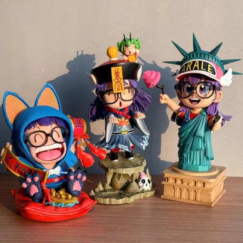 Dr. Slump Anime Figure Arale Figures Wealrh God Figurine Cute Girl Gk Statue Model Doll Collection Room Birthday Gifts Toy