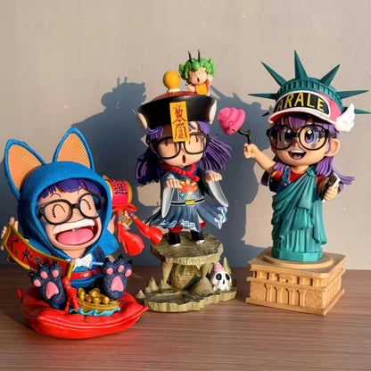 Dr. Slump Anime Figure Arale Figures Wealrh God Figurine Cute Girl Gk Statue Model Doll Collection Room Birthday Gifts Toy