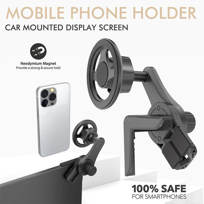 Magnetic Car Screen Mobile Phone Holder; Computer Screen Mobile Phone Holder; 360-Degree Rotating Car Navigation Holder
