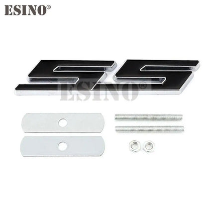 New Car Styling 3D Metal Chrome Zinc Alloy Emblem Car Body SS Front Grill Badge Sticker Decal for Chevrolet SS Camaro SS
