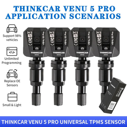 THINKCAR X431 VENU 5 Pro TPMS Sensor 315/433MHz Relearnable Tire Pressure Monitoring Sensor for THINKCAR VENU 90