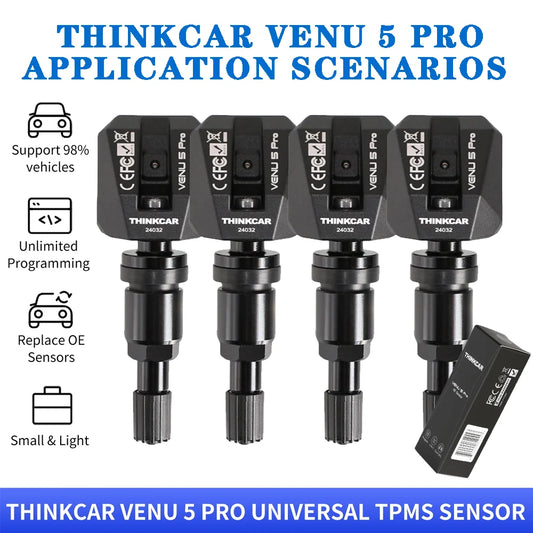 THINKCAR X431 VENU 5 Pro TPMS Sensor 315/433MHz Relearnable Tire Pressure Monitoring Sensor for THINKCAR VENU 90
