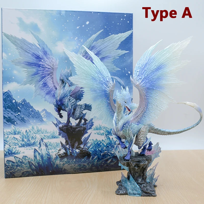 22cm Monster Hunter World Kirin Anime Figure Capcom Builder Creator's Model Glavenus/Dinovaldo/Velkhana Action Figure Doll Toys