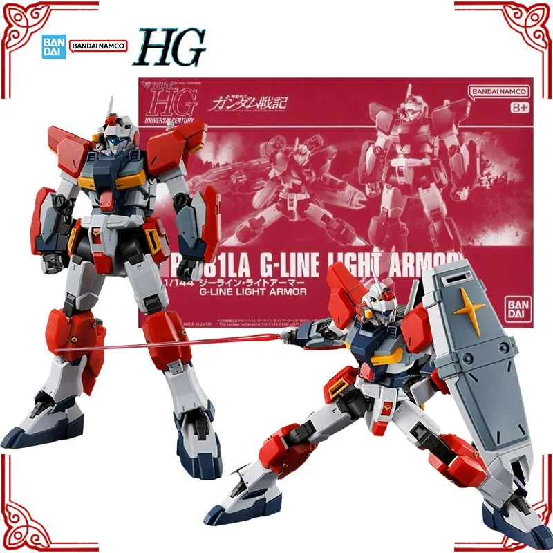 In Stock Genuine Bandai Gundam Model Kit HG 1/144 RX-81LA G-Line Light Armor Anime Action Figure Collection Assembly Model Toys