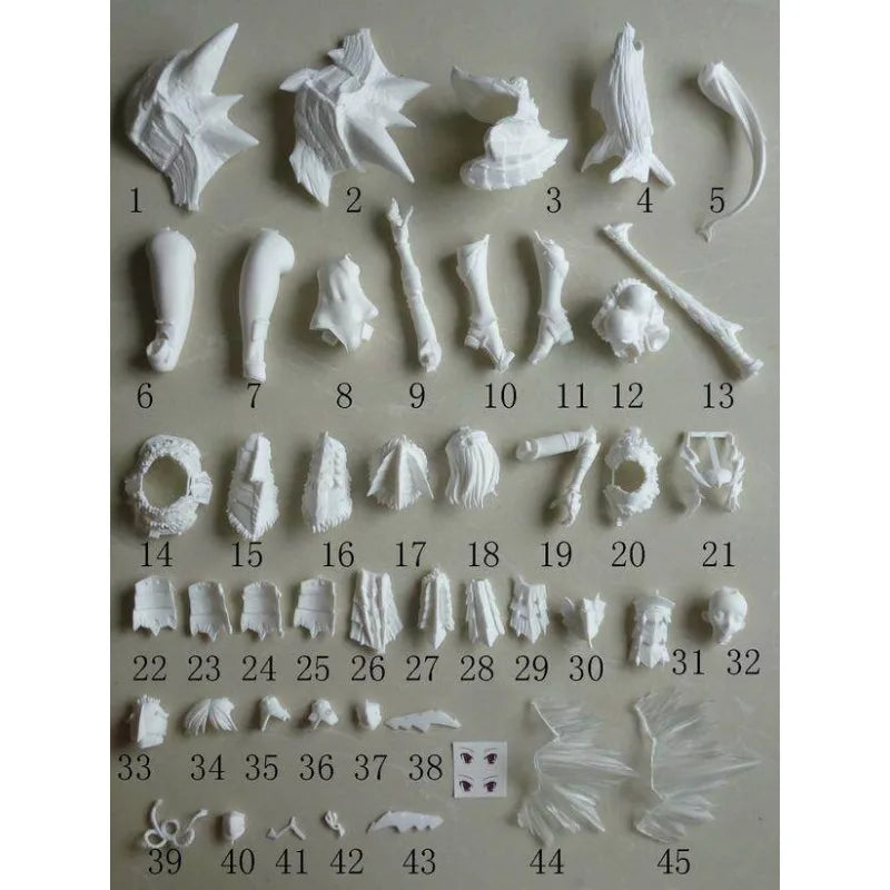 New Anime GK Monster Hunter Kawaii Figure Resin DIY Assembly White Model Toys Doll Ornament Gifts