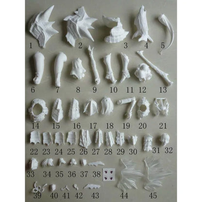 New Anime GK Monster Hunter Kawaii Figure Resin DIY Assembly White Model Toys Doll Ornament Gifts