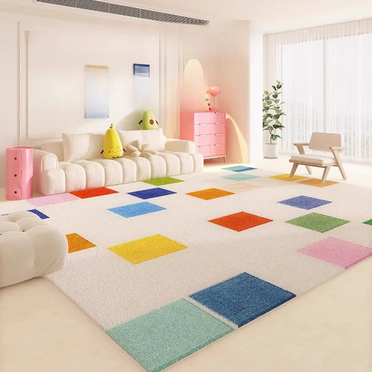 Dopamine Color Rugs for Bedroom Thick Plush Cloakroom Rug Large Area Living Room Decoration Carpet Fluffy Soft Lounge Floor Mat