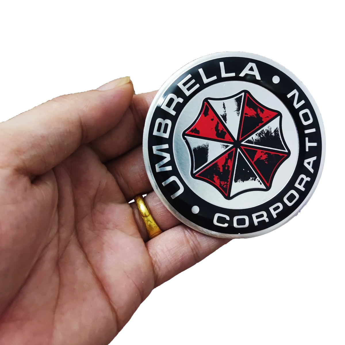 3D Aluminum Car Umbrella Corporation Badge Motorcycle Car Fuel Tank Cover Body Scratch Sticker Waterproof Decorative Decal