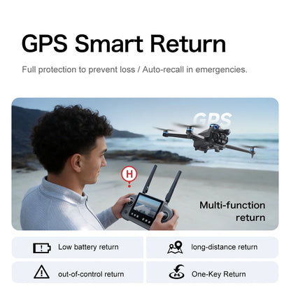 New 2026 GT60 Airdrop Drone GPS Return 5G 6K HD Camera Screen Remote Omnidirectional Obstacle Avoidance Dron RC Toy Best Gift